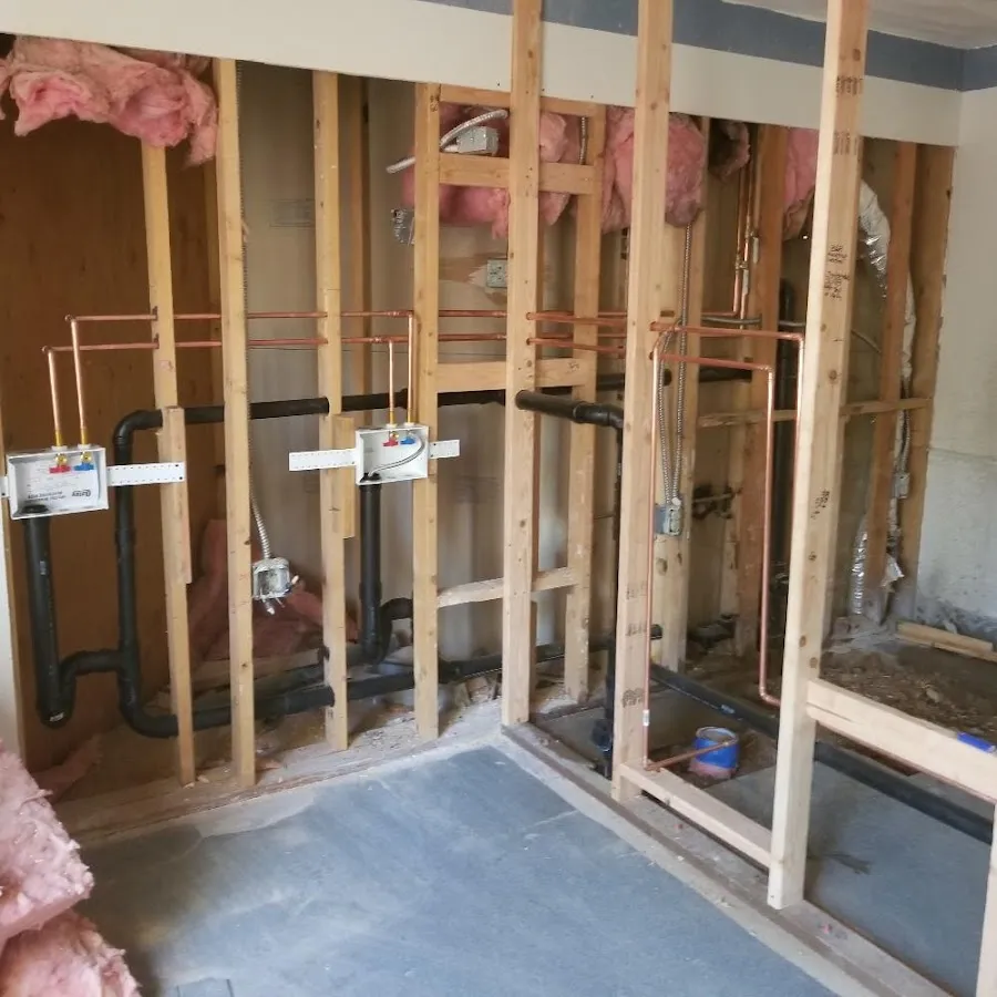 Copper pipe rough-in and plumbing installation in Ladera Heights
